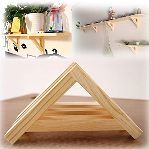 XFAK Regalhalter Aus Holz Für Wandregale Regal Halterung Dreieckig/DIY/Dekoration Wand Montiert Regalkonsole Rustikale/Retro/Massivholz