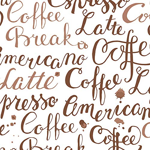wandmotiv24 Fototapete Kaffee Cappuccino Muster, 400 x 280 cm - selbstklebende Vliestapete 150g, Wanddeko, Wandbild, Wandtapete, braun hellbraun Espresso M6455