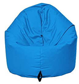MB MILLINDABAG 2 in 1 Sitzsack für Kinder Jugendliche und Erwachsene Beanbag Sessel Kissen Indoor & Outdoor Gaminggeignet & bereits gefüllt Sitzkissen Bodenkissen (Hellblau, Durchmesser: 145 cm)