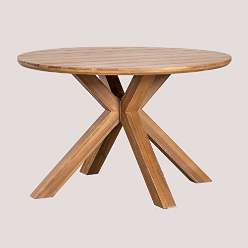 SKLUM Runder Gartentisch aus Akazienholz (Ø120 cm) Cinzia