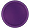 Unique- Assiettes en Carton Écologiques-18 cm-Couleur Violet Foncé-8 Pièces (Lot de 1), 3304EU, Deep Purple