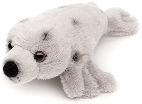 Uni-Toys - Robbe Plushie (grau-gepunktet) - 19 cm (Länge) - Plüsch-Robbe, Seehund - Plüschtier, Kuscheltier