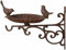 Aggloz | AG163 Bird Bath/Feeder with Wall Bracket-Brown,23.6 x 28.1 x 23.4 cm | Bird Attraction (AG163 Bird Bath)