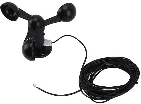 Tnfeeon Capteur Anémomètre, Mesure la Vitesse du Vent, Comprend Câble étanche de 8 M, Comprend Trou de Montage de 4 Cm, Une Conception Anti-interférence, Détecteur de Vitesse