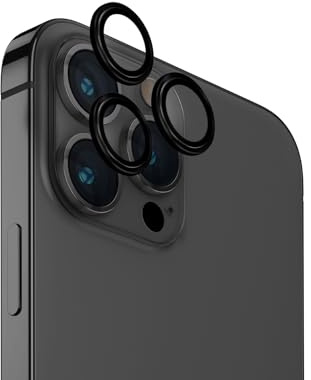 Optix Kameraschutz Objektivschutz kompatibel mit iPhone 15 Pro Max (Schwarz)