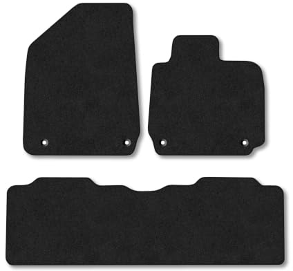 Fits Hyundai IONIQ 6 (2023+) Carpet Car Mats | Black Edge Trim Tailored Fit Floor Mats Full Coverage Protection Accessories Easy Clean Anti Slip Made in the UK