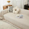 Ayoiow Sofahusse Überzug Bezug Sofa Beige Sofahusse 1Sitzer Baumwolle Gitter Gestrickt Mit Quaste
