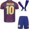 PraiseLight Barcelona Limitierte #10 Heim Fußball Kinder Trikot Auflage Shorts Socken Set Nostalgie Jugendgrößen (Blau/Rot,28)