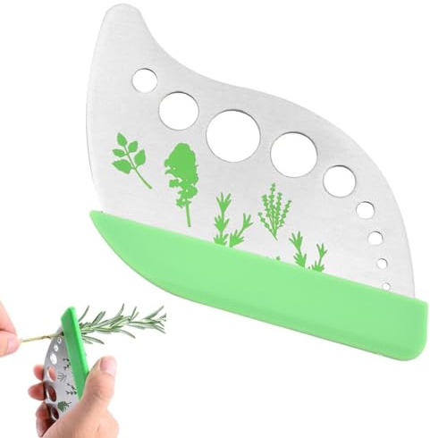 FDCGAS Herb Scraper – 1 Piece Leaf Herb Stripper Stainless Steel Vegetable Peeler, Kitchen Aid Stripping Tools for Removing Leaves, Kitchen Aid