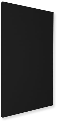 SILENT4® Schallabsorber Wand 114x72x5cm Akustikbild Akustikpaneele aus Akustikvlies, Klettverschluss- & Schraubmontage, messbar verbesserte Raumakustik durch Akustikplatten mit Stoffbezug in Schwarz