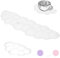 ZIBLY 3-in-1 Cloud Wrist Rest: Ergonomic Memory Foam Keyboard & Mouse Wrist Support with Cup Pad - Minimalist Cloud Style, White, Cushioned, Non-Slip, Breathable