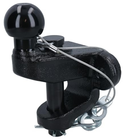 3.5 Ton Tow Bar Towing Ball And Pin Eye Coupling 50mm Ball 25mm Pin Black