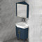 Badezimmer-Waschtisch mit bodenmontiertem Eckwaschbecken, 42 cm