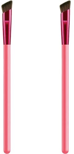 FRCOLOR 2stücke Winkel-augenbrauenpinsel Präzise Kosmetik-werkzeuge Für Augenbrauen-formung Langlebig Leicht Für Puder Mascara Und Smokey-eyes Für Natürliches Make-up