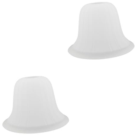 OSALADI 2St Lampenschirm aus Glas Vorrichtungen Wärmer Beute Befestigung Nacht Lampenschirme weinglas lampenschirm Tischlampenschirm wandleuchte Deckenlampenschirm Glaslampenschatten Weiß