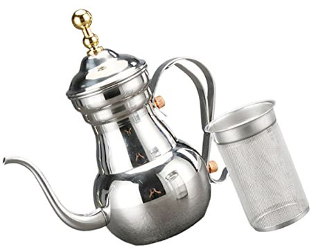 Alipis Praktische Kaffeekanne Filteraufsatz Exquisiter Teekessel Für Büro Und Rostfrei Und Langlebig Zubehör Für Kaffeeliebhaber