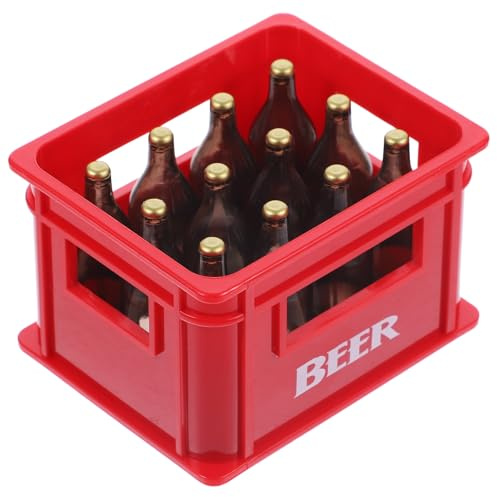 BESPORTBLE Miniaturbierbox Dekoration Mini Bierkasten Modell Für Puppenhaus DIY Kunsthandwerk Hochwertiges Zubehör Für Mini Häuser Und Foto Requisiten Geschenkidee