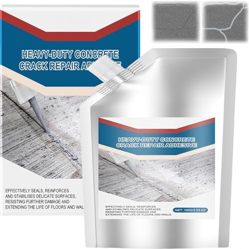 Heavy-Duty Concrete Crack Repair Adhesive - Penna stilografica per lastre, pareti e giunti di dilatazione, sigillante per patch in calcestruzzo, ad asciugatura rapida, impermeabile per vialetti