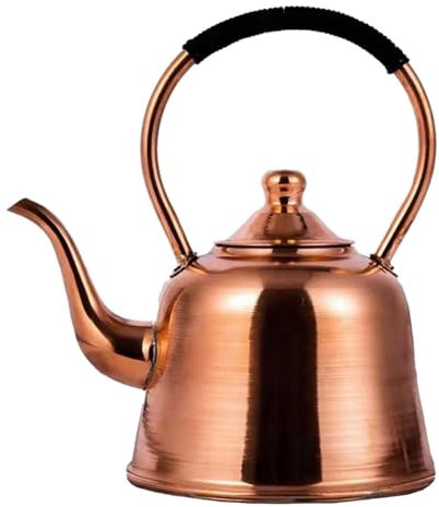 Wsdsgz 2L Coppers Teapot With Heatproof Handle Chinese Teas Pots Elegant Water Boiling Kettle For Camping And Induction Cooker