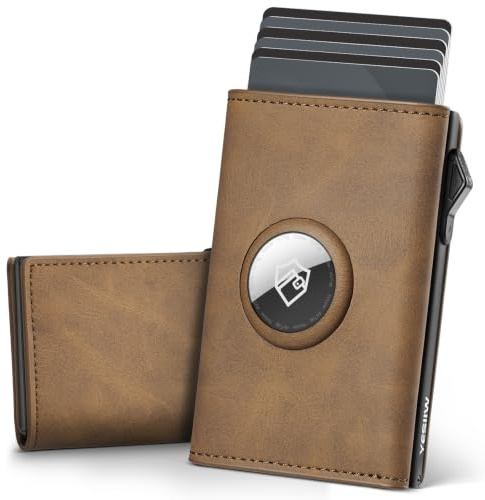 YESIIW Mens Wallets for Air Tag, Ultra Compact Wallets for Men Minimalist |