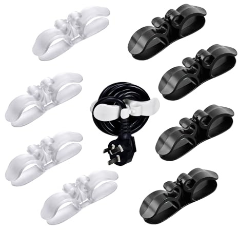 Upgraded Cord Organizer, 8 Pcs Kitchen Appliance Winder Cable Organizer, Self Adhesive Cable Cord Winder, Holder Wrapper Appliances Stick on Pressure Cooker Mixer Blender Coffee Maker