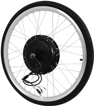 26 Zoll 48V 1000W Elektrofahrrad E-Bike Umbausatz für Hinterrad, mit LCD Display, PAS Sensor, Scheibenbremse, integriertem Controller, Brushless Nabenmotor Conversion Kit