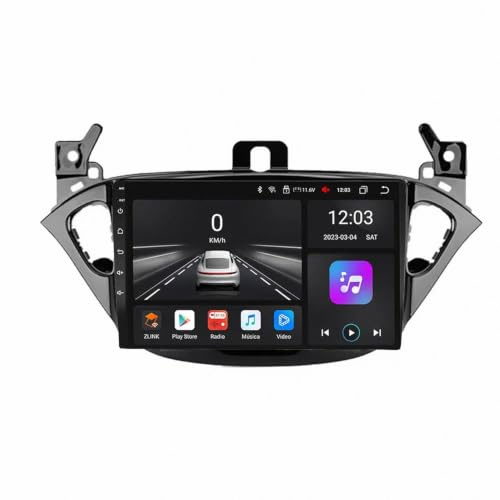 Car Radio para Opel Corsa E 2014-2019 Android 15 9 Pulgadas Car Estéreo con Ahd Controles en El Volante WiFi FM GPS BT USB para, 4 Core 2G+64G