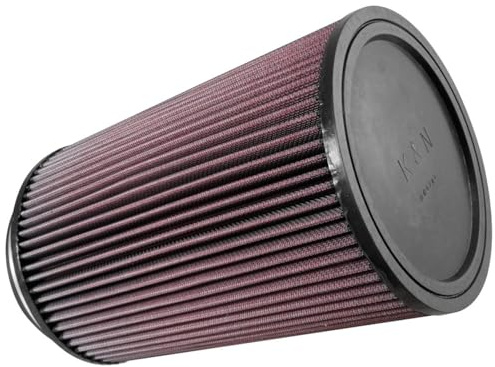 K&N Universal Clamp-On Air Filter: High Performance, Premium, Washable, Replacement Engine Filter: Flange Diameter: 5 In, Filter Height: 10 In, Flange Length: 1 In, Shape: Round, RU-3220