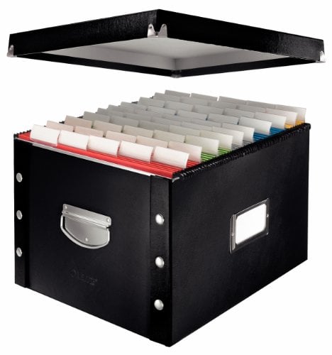 Leitz 60670095 Archiv-Hängebox Snap'n'Store, Hartpappe, schwarz