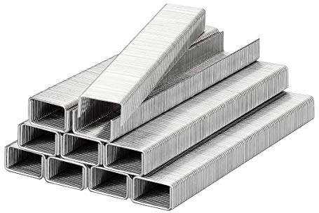 kwb Klammern, Typ Flachdraht, Stahl, C-Spitze, Stahldraht, 1200 Stk. 11,4 mm x 12 mm