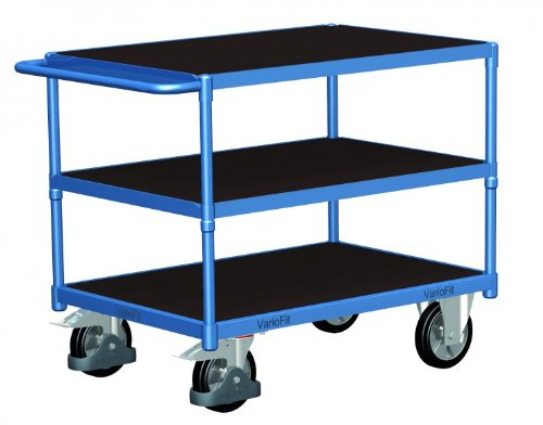 Schwerlast Tischwagen mit 3 Ladeflächen Traglast (kg): 1000 Ladefläche: 1595 x 800 mm RAL 5010 Enzianblau