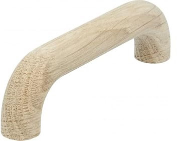 SIRO Möbelgriff Bad-Lauterberg, Schlicht, Holz eiche roh, 112 mm x 32 mm x 16 mm, LA 96 mm, S50-112HZ1