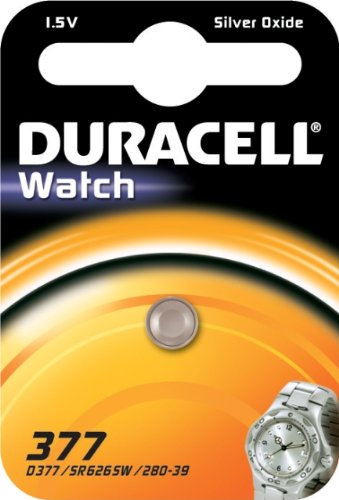 DURACELL Lot de 2 Piles oxyde argentWatch 377/SR66 1,5 Volt