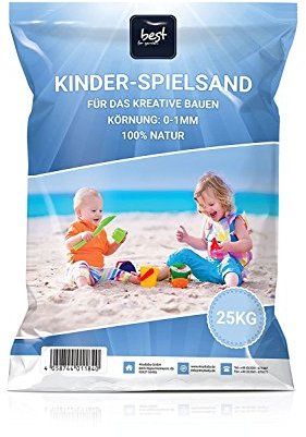 4myBaby GmbH - Spielsand 300kg | Quarz Sand für Sandkasten | Kinder Spielsand | Dekosand | Spielsand für Sandkasten | Keimfreier Spielsand | Gewaschener Feiner Quarzsand (12 x 25 kg Säcke)