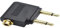 System-S Adaptateur d'avion pour Casque d'avion - Adaptateur Double Jack 3,5 mm - Fiche Mono AUX coudée (mâle) vers Prise Jack stéréo 3,5 mm (Femelle)