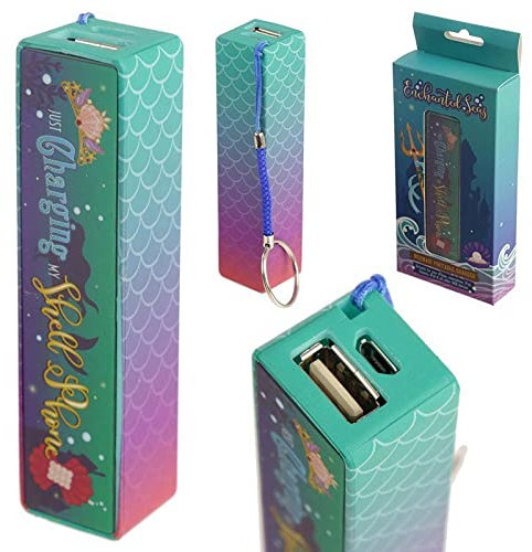 Bags of Room - Enchanted Seas Mermaid Design Portable USB Charger Power Bank Key-Ring