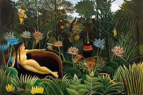 1art1 Henri Rousseau XXL Poster Der Traum, 1910 Plakat | Bild 120x80 cm