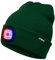 ATNKE LED Beleuchtete Mütze,Wiederaufladbare USB 4 LED Rot und Blau Leuchten Blinkender Laufmütze mit Licht Extrem Heller Lampe Winter Warme für Herren und Damen Geschenke/Green