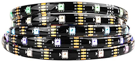 BTF-LIGHTING WS2815 (aktualisiert WS2812B) 5m 150 individuell digital adressierbare Pixel RGB-Dual-Signal-LED Flexibles Lichtband 5050 SMD IP65 wasserdicht Magic Dream Color DC12V Schwarz PCB