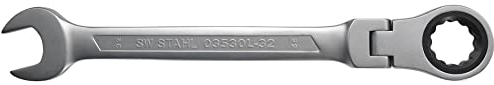 SW-Stahl 03530L-32 - Chiave a cricchetto combinata, 32 mm, con giunto I 72 denti, con cricchetto ad anello, SW 32