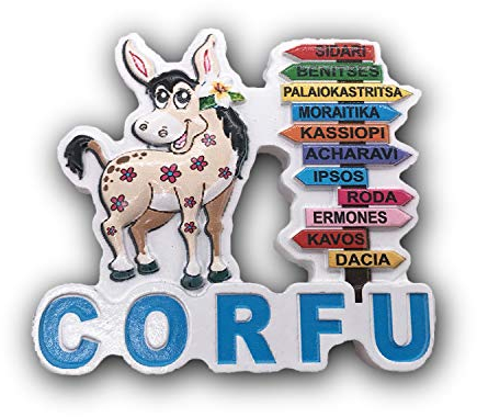 3D Korfu Griechenland Kühlschrankmagnet Tourist Travel Souvenirs Handgemachte Harz Handwerk Magnetics Home Küche Dekoration Sammlung Geschenk