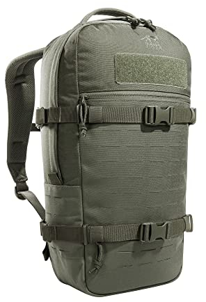Tasmanian Tiger TT Modular Daypack L Molle-kompatibler, Ergonomischer Tages-Rucksack mit Kompressionsriemen, 18 Liter Volumen (Steingrau-Oliv IRR)