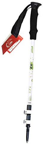 Bestgift Outdoor Spazierstock Langlebig Wanderungen verstellbar Wanderstöcke Weiß 63,5-135 cm