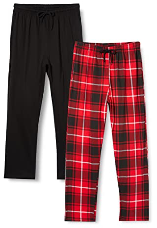 FM London 2-Pack Extra Warm Pyjamas for Men - Lightweight Mens Pyjama Bottoms, Loungewear, and Nightwear - Cotton Rich and Comfort Fit