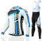 Fahrradbekleidung Herren Sommer Fahrradtrikot Set Rennrad Trikot Radtrikot Kurzarm mtb Mountainbike Jersey Shirt und Fahrradhose Atmungsaktiv Gel Sitzpolster (Schwarz-Weiss, L)