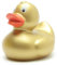 Duckshop Canard de bain doré I Canard de bain I L : 6 cm