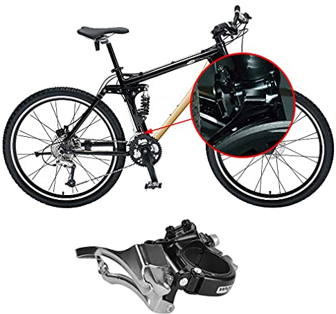 BESNIN Desviador delantero de bicicleta 3-11T Desviador delantero de bicicleta Aplicar a la biela 48T