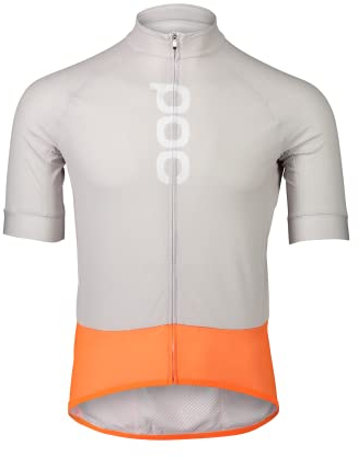 POC Herren M's Essential Road Logo Jersey Fahrradshirt, Granite Grey/Zink Orange, L EU