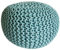 kreatives Wohnen Pouf Ø 45 cm Sitzpouf Sitzpuff Grobstrick-Optik Pouf Strick Bodenkissen Höhe 30 cm Mint Strickhocker