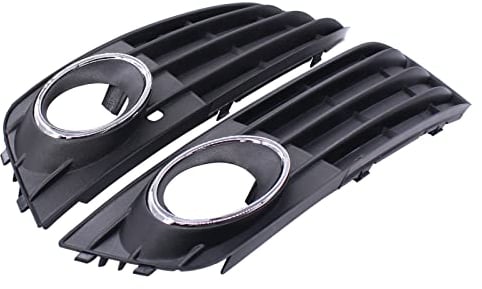 HouYeen Frontstoßstange Nebelscheinwerfer Abdeckung Unteres Gitter Gitter Set für A-udi A4 B8 2009-2012 Links und Rechts Paar Schwarz